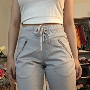 gray cotton on joggers “cuffed chino” pants